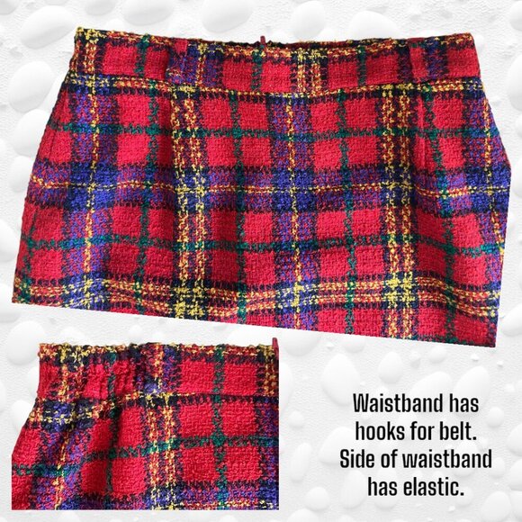 Ladies' Vibrant Heavy Weight Plaid Tweed 2-Piece Suit Fully Lined  S/M - Picture 4 of 10